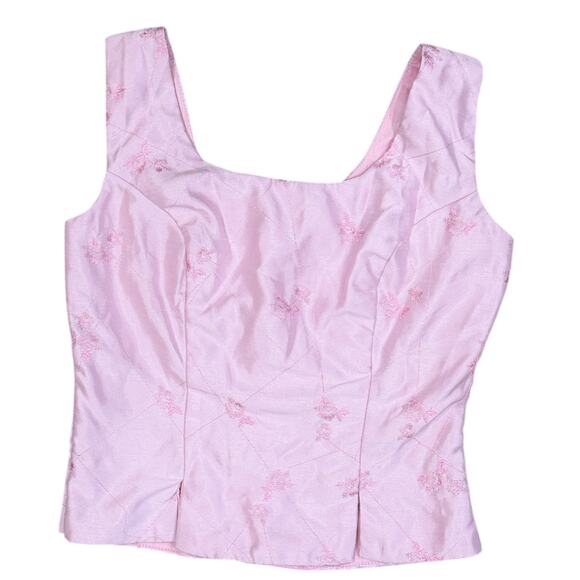 90s Do You Love Me? Formal Satin Blouse - Picture 7 of 8